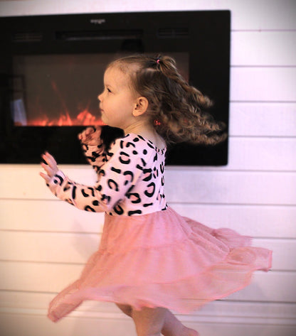 Baby/Girls Pink Leopard Prints Chiffon Dress - TruBlu Trends