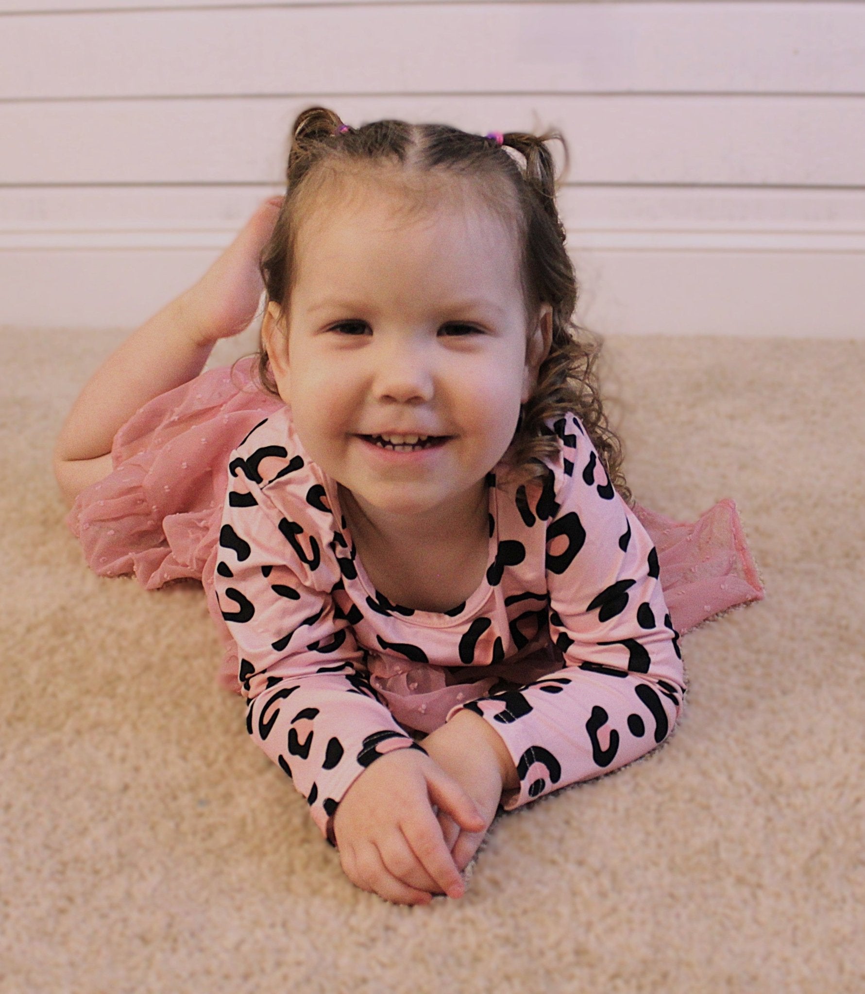 Baby/Girls Pink Leopard Prints Chiffon Dress - TruBlu Trends