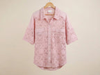 PREORDER: Crocheted Spring Button Up Collard Shirt - TruBlu Trends